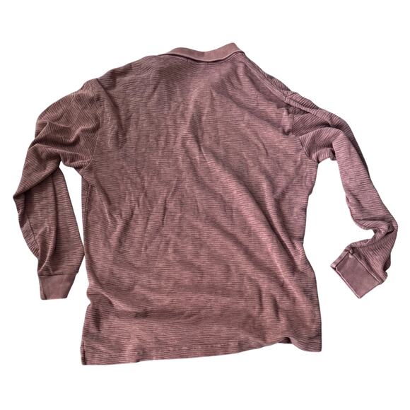New! Mododoc Long Sleeve Polo Winter Bark Brick Red Men's Large - Picture 7 of 7